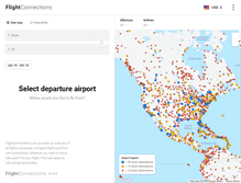 Tablet Screenshot of flightconnections.com